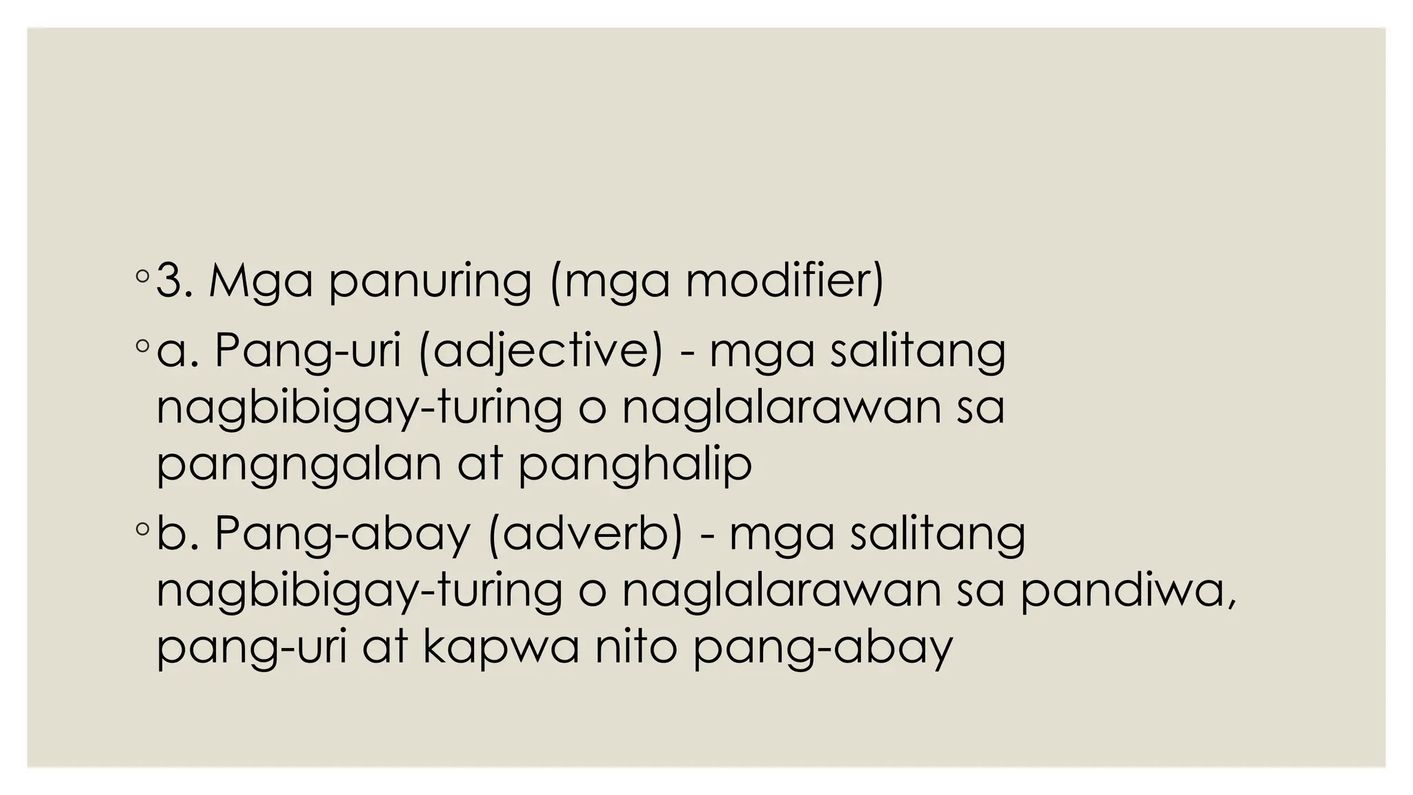 Bahagi ng pananalita.pptx ndbchbdhbnvjnjn | PPTX