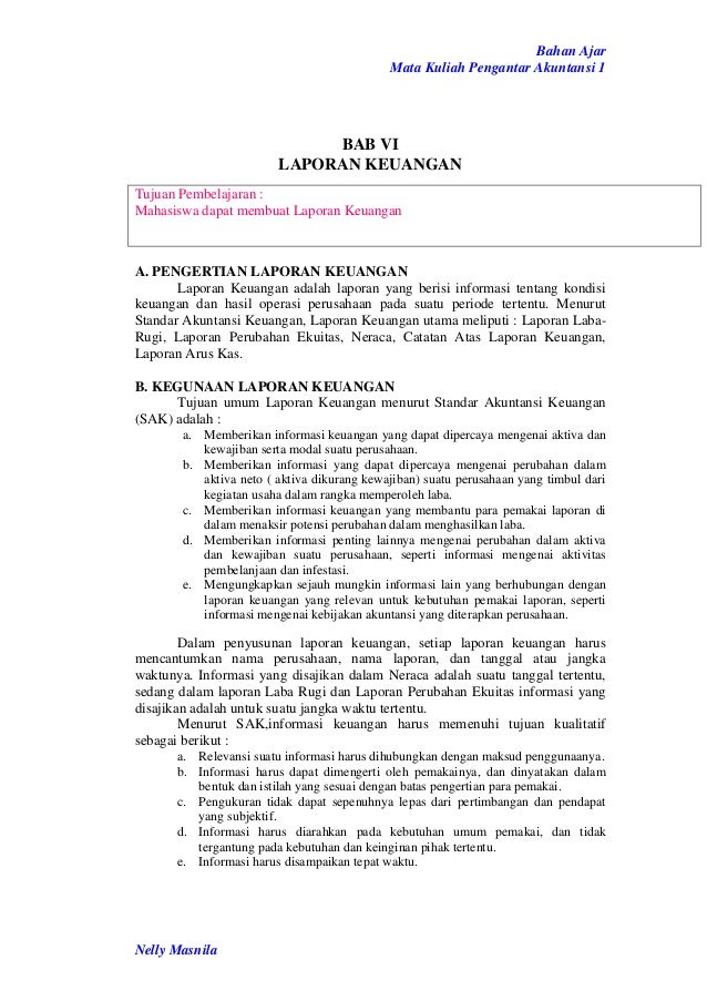 65+ Jurnal Akuntansi Bahan Belajar Akuntansi - Bahan Ajar 