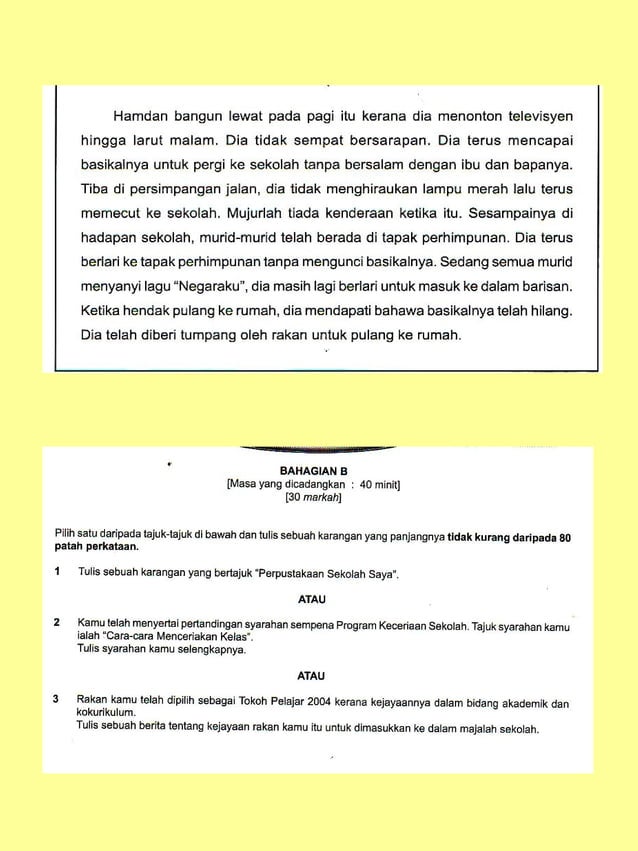 Bahasa Melayu Tahun 5