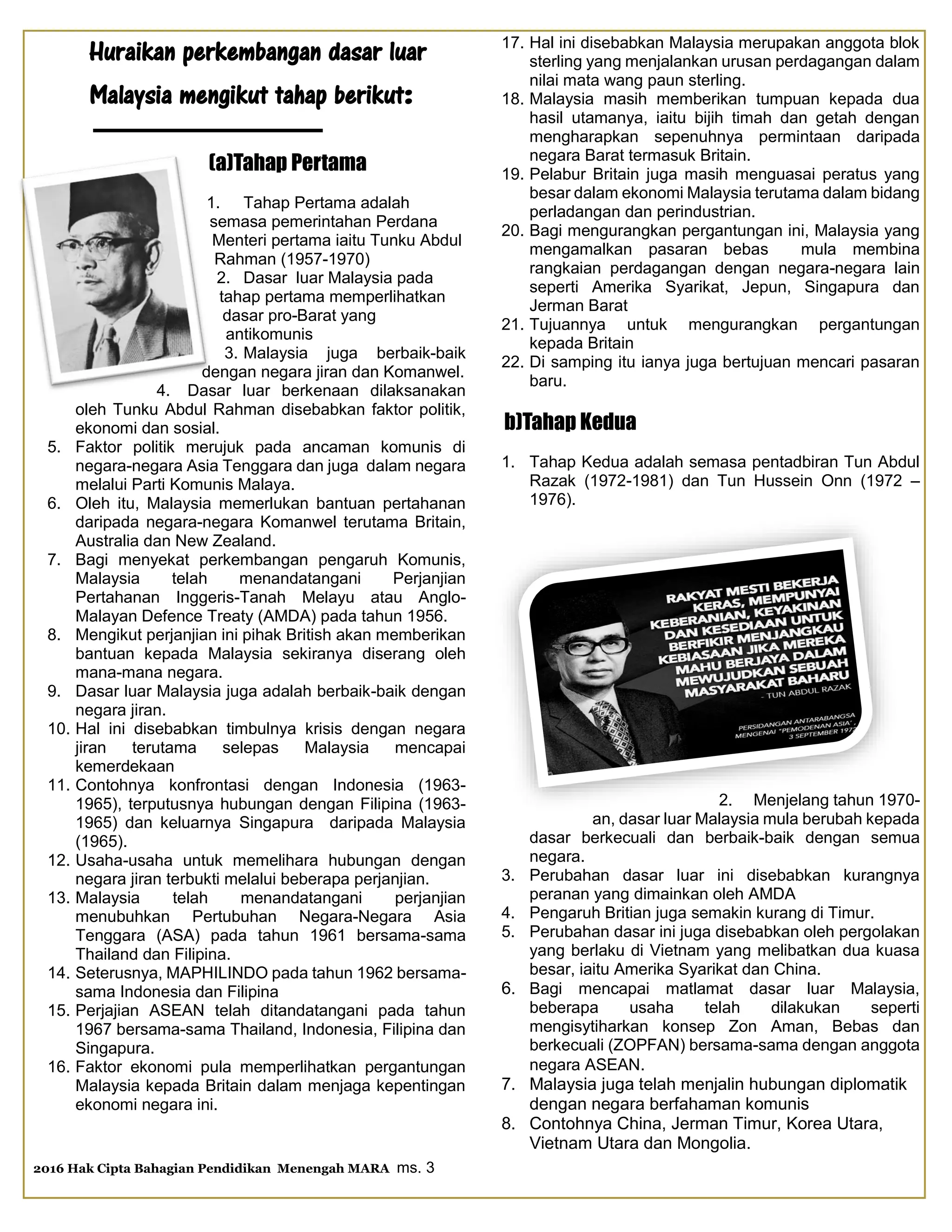 Nota Sejarah Tingkatan 5 Bab 9: Malaysia Dalam Kerjasama Antarabangsa ...