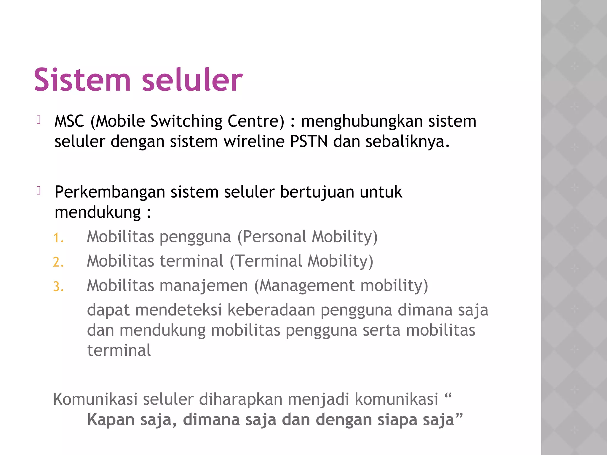 Sistem Komunikasi Seluler | PPT