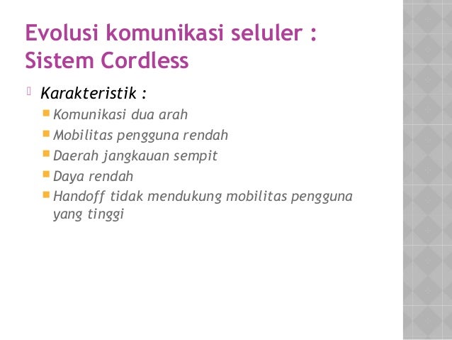 Sistem Komunikasi Seluler