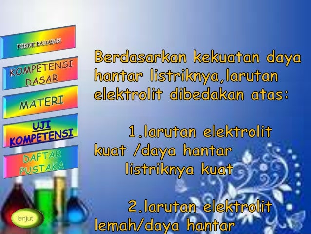 BAHAN AJAR LARUTAN ELEKTROLIT DAN NON ELEKTROLIT BERBASIS 