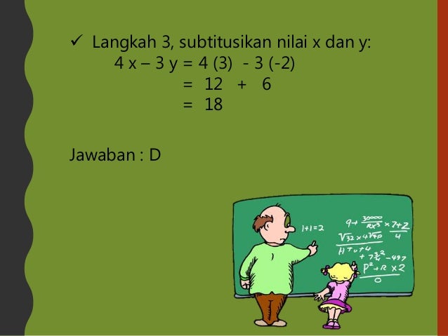 Bahan ajar Sistem Persamaan Linier Dua Variabel