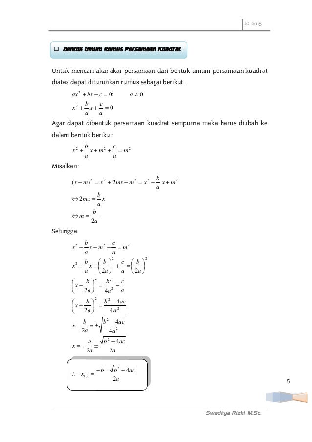 110+ Contoh Soal Aplikasi Persamaan Kuadrat + Jawaban
