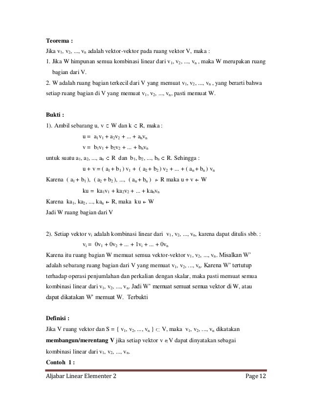 12 Contoh Soal Tentang Kombinasi Linier Dari Sebuah Vektor Kumpulan Contoh Soal