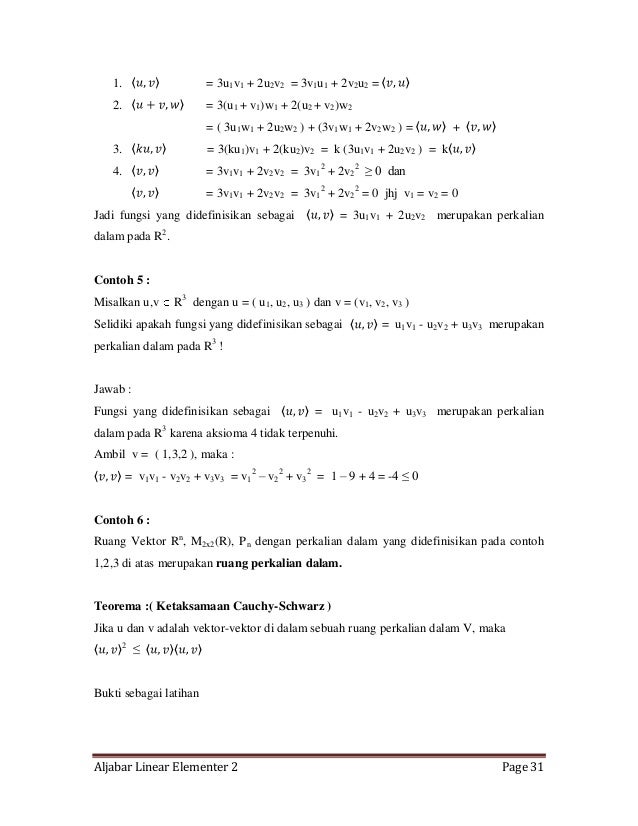 18++ Contoh Soal Ruang Vektor Aljabar Linier - Contoh Soal Terbaru