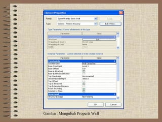 Gambar: Mengubah Properti Wall
 