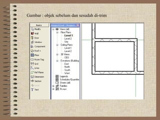 Gambar : objek sebelum dan sesudah di-trim
 