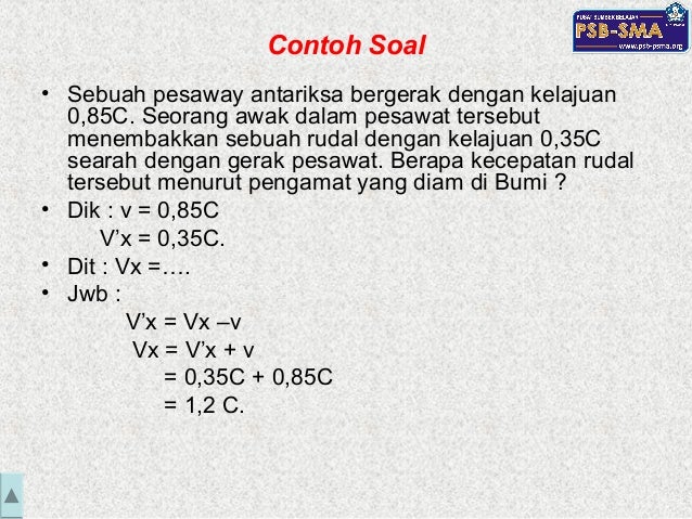 Materi Relativitas Dan Contoh Soal