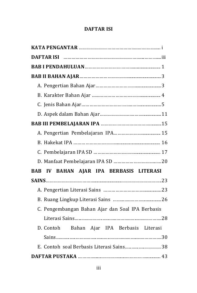 Bahan Ajar Ipa Berbasis Literasi Sains