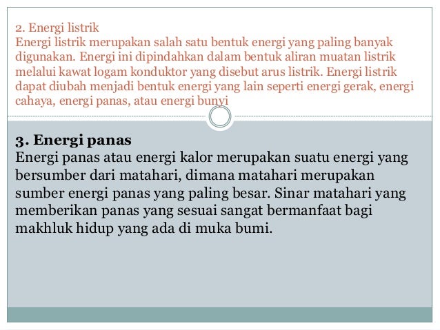 Bahan Ajar Ipa Perubahan Energi Dan Hukum Perubahan Energi
