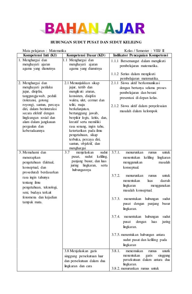 Bahan Ajar Lingkaran 5