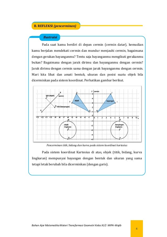BAHAN AJAR MATERI TRANSFORMASI GEOMETRI KELAS XI