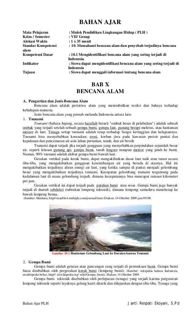 Bahan ajar plh kls 7 Bahan ajar plh kls 7