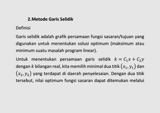 Bahan ajar program linear | PDF