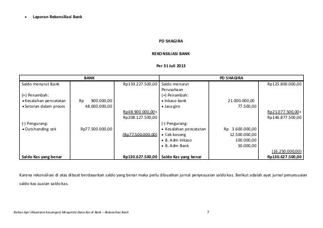 Bahan Ajar Rekonsiliasi Bank