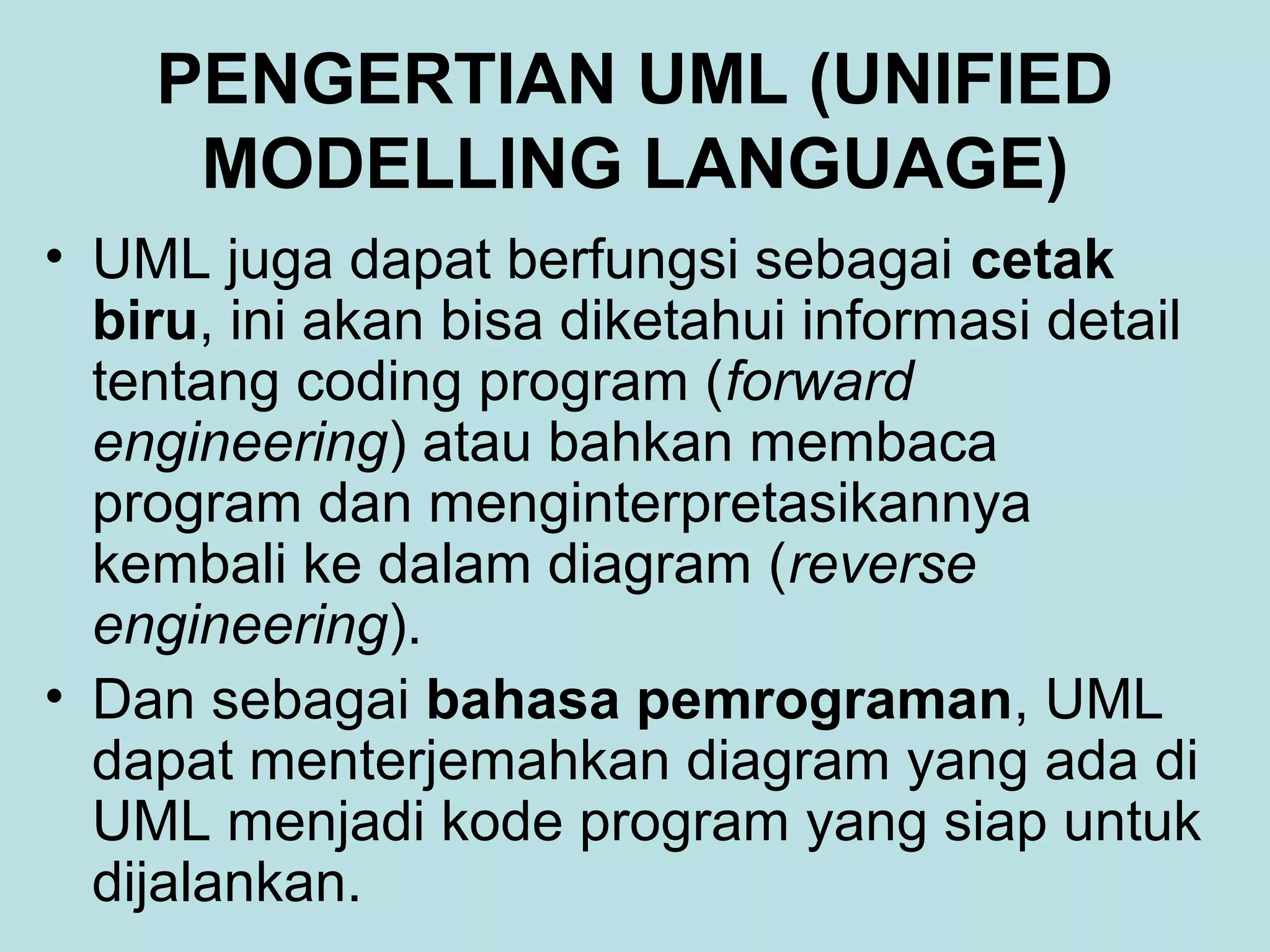 MATERI UML(Unified Modelling Language) | PPT