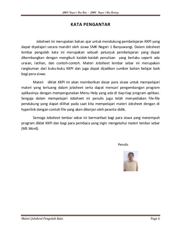 Contoh Kata Pengantar Jobsheet Download Contoh Lengkap Gratis ️ Contoh Kata Pengantar Jobsheet Download Contoh Lengkap Gratis ️