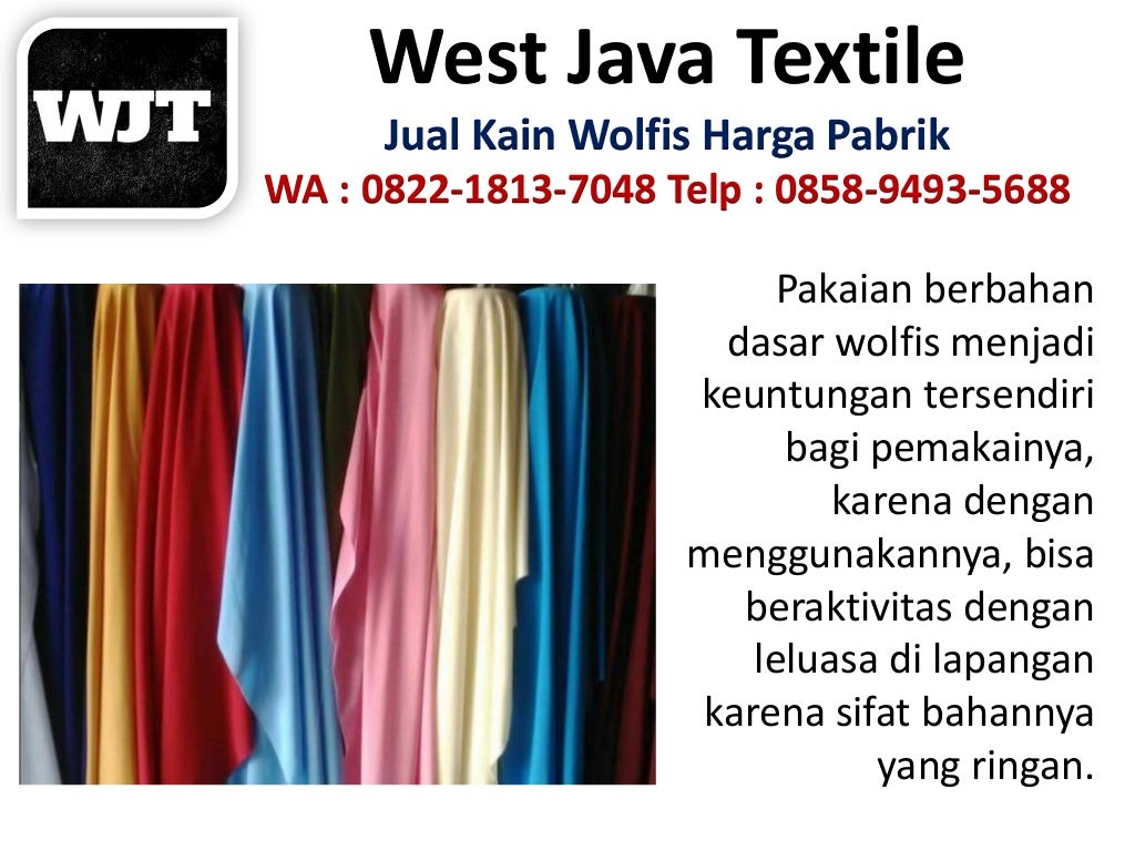 Bahan baju wolfis bagus atau tidak wa 085894935688, alamat