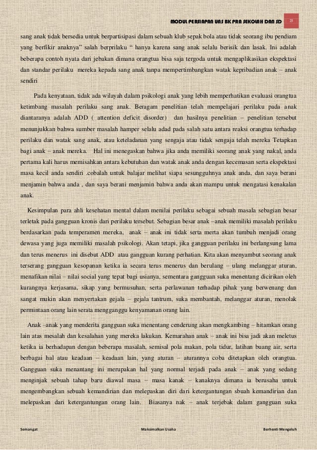 Bahan belajar bk pra sekolah