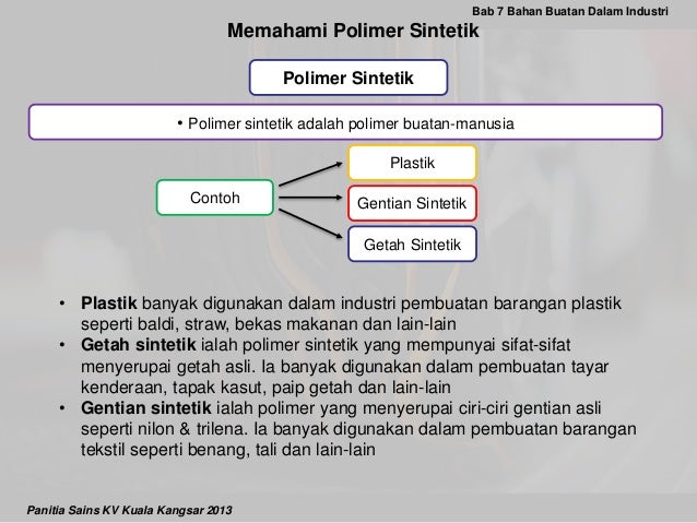 bahan buatan dalam industri