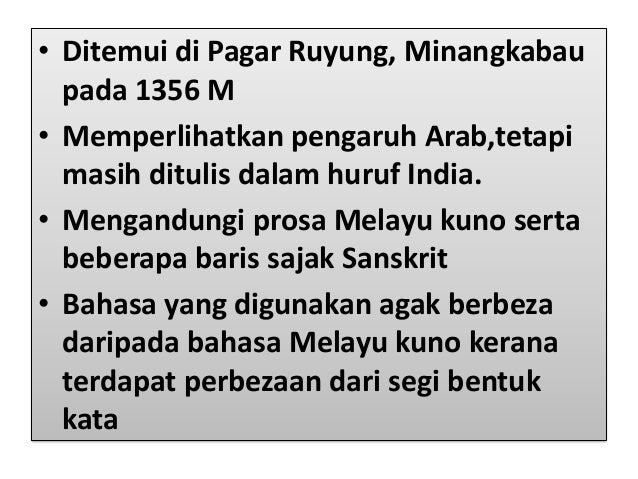 batu bersurat karang brahi merupakan bukti penggunaan bahasa melayu.
