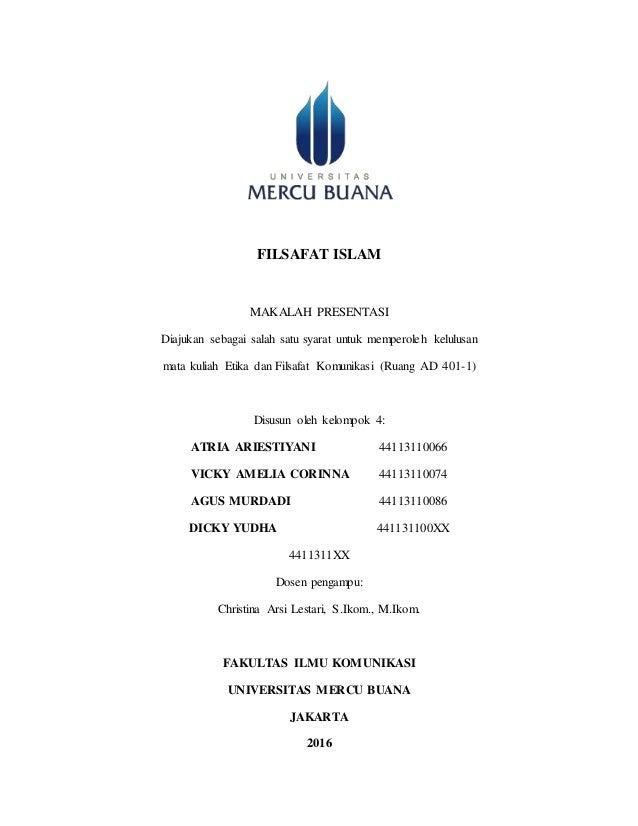 Makalah Presentasi Filsafat Islam Media Culture Studies