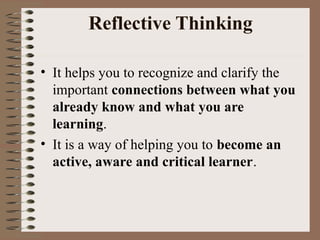 Enhancing Learning Through Reflective Thinking and Writing in Science ...
