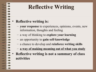 Enhancing Learning Through Reflective Thinking and Writing in Science ...