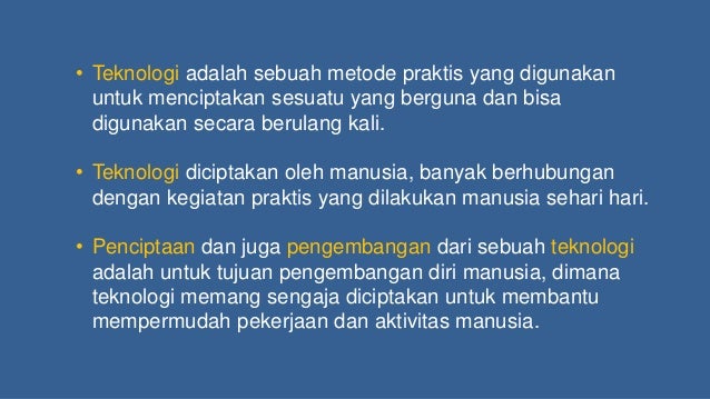 Pengertian Teknologi Menurut Ahli