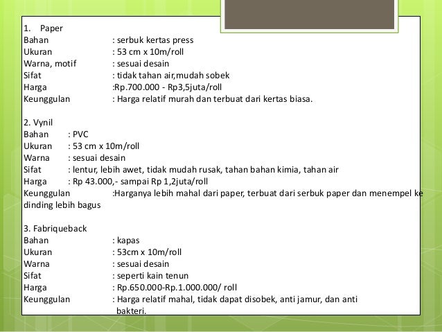 dinding wallpaper ukur cara Bahanfinishing2011 phpapp02 130920223402