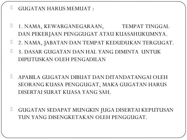 HUKUM ACARA PERADILAN TATA USAHA NEGARA