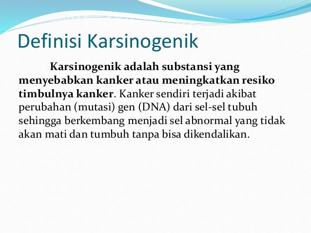 Bahan karsinogenik 