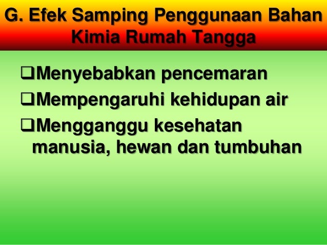 Bahan Kimia Dalam Kehidupan Sehari-hari