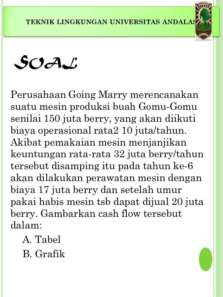 teknik suku tabel bunga ekonomi Teknik Ekonomi