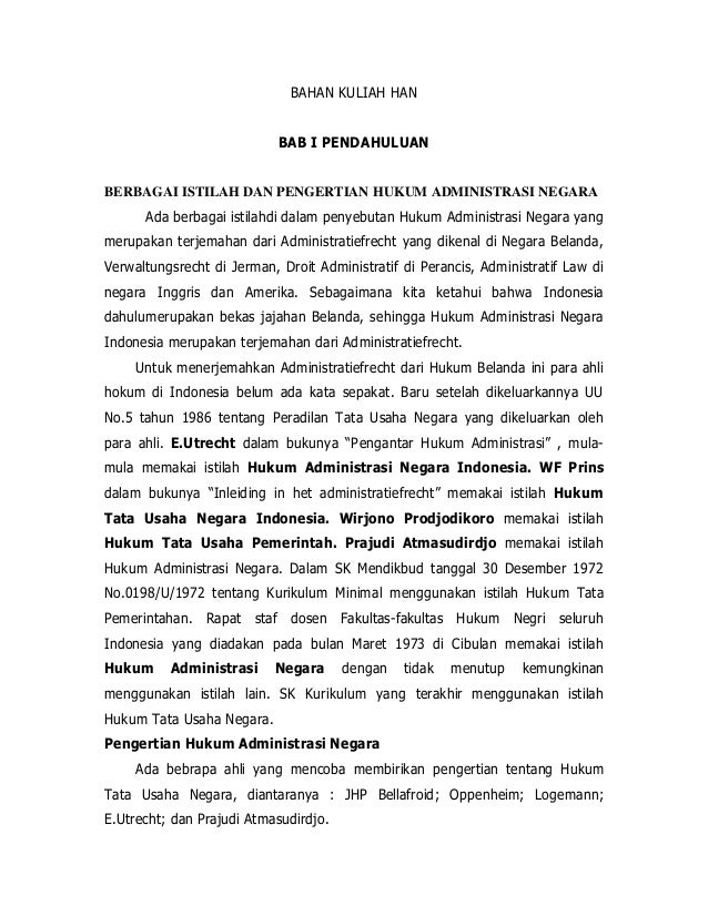 Pengertian Hukum Administrasi Negara Menurut Para Ahli Indonesia