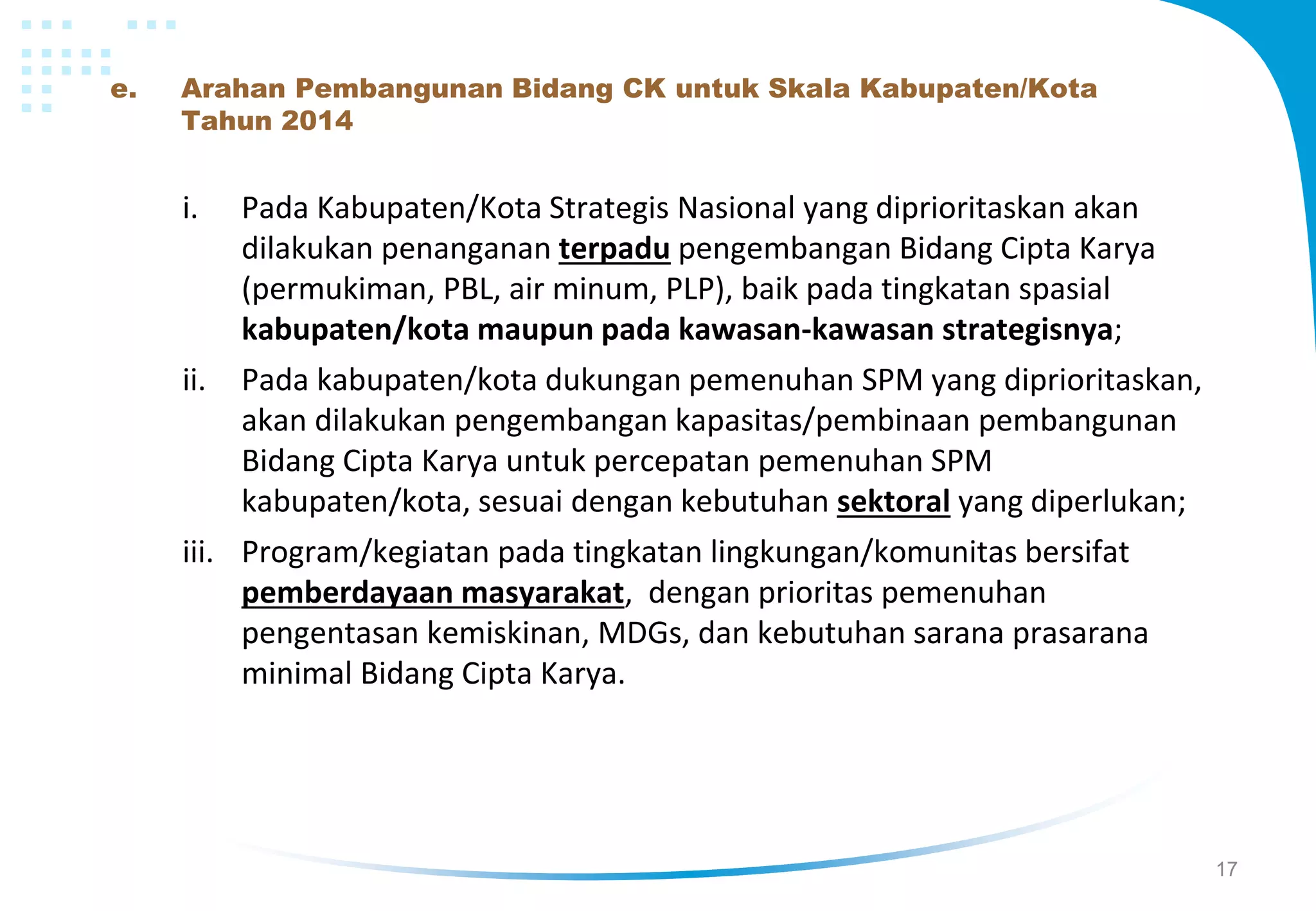 Evaluasi Kinerja dan Arahan Program Infrastruktur Permukiman | PDF