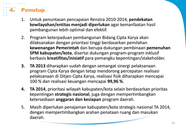 Evaluasi Kinerja dan Arahan Program Infrastruktur Permukiman | PDF