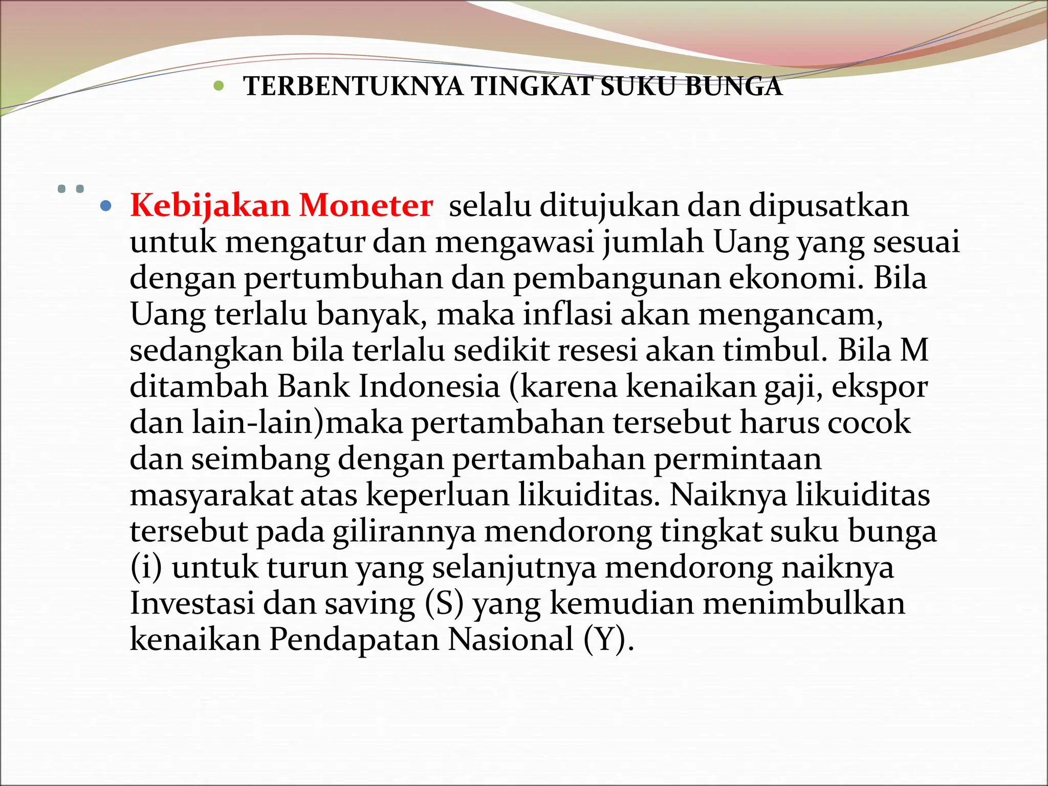 suku bunga ekonomi makro