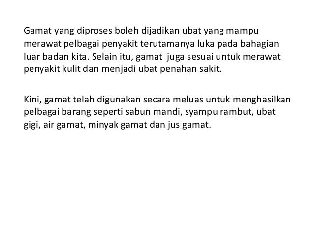 Bahan pengajaran 2 gamat