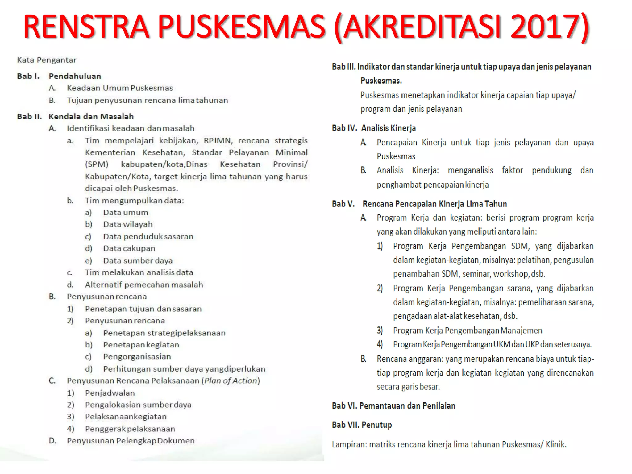 Bahan pengantar penyusunan usulan ruk puskesmas 2018 desk | PPTX
