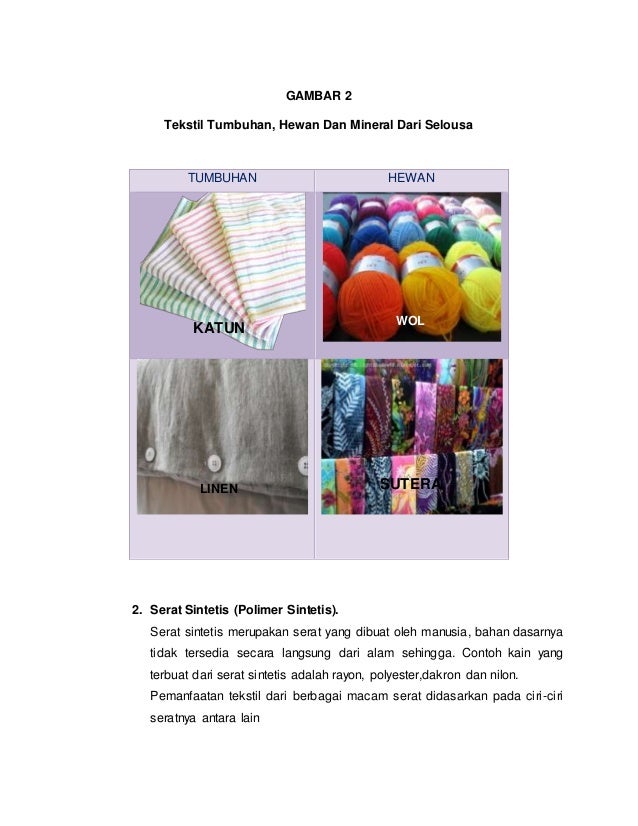Bahan serat dan lain lain muammar 2