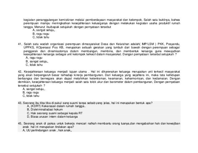 Bahan Soal Evaluasi Pemahaman Kb