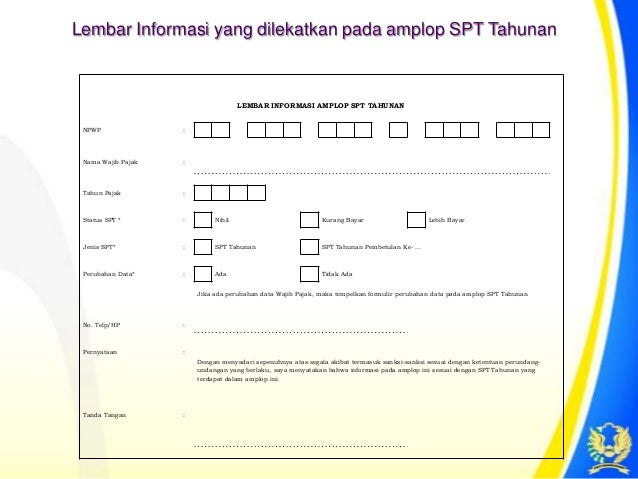 Bahan sosialisasi spt tahunan badan