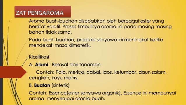 Bahan Tambahan Makanan Penyedap Dan Pewangi