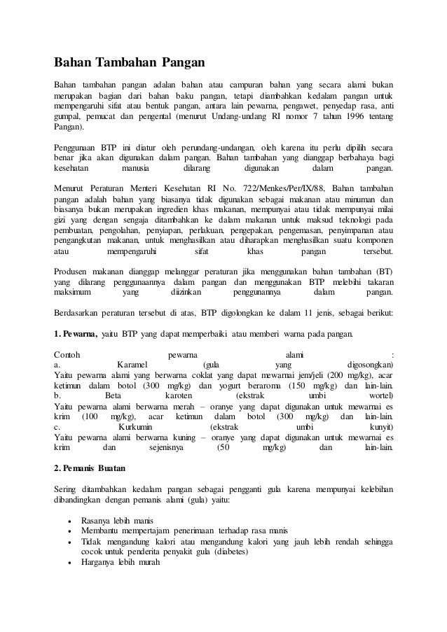 Bahan Tambahan Pangan
