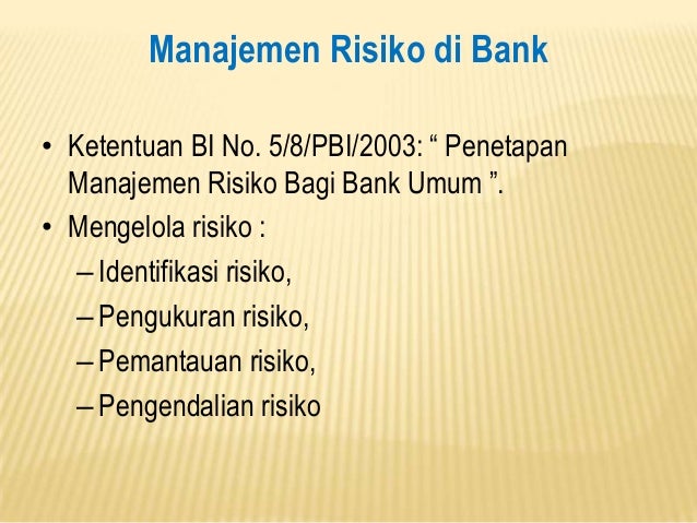 manajemen risiko manajemen risiko