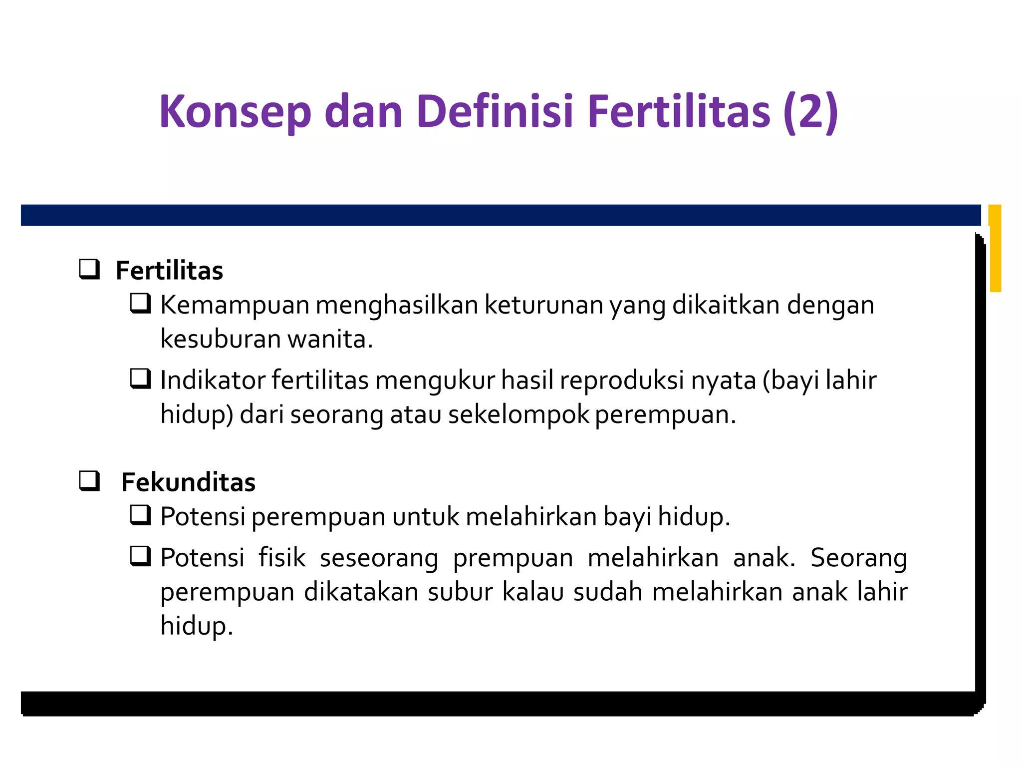 Bahan tayang modul 2 fertilitas | PDF