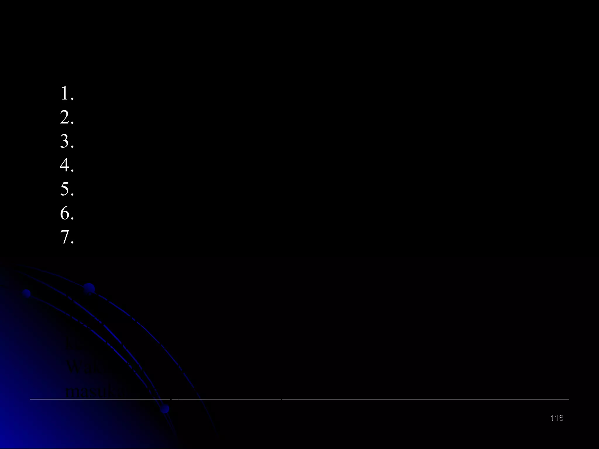 Perbedaan umumnya terletak pada :
1. Aras tegangan logika (logic level voltage)
2. Tegangan ambang (threshold voltage)
3. Waktu tunda (delay time)
4. Disipasi daya (power dissipation)
5. Batas derau (noise margin)
6. Suhu kerja (Operating temperature)
7. Fan in dan fan out
Aras tegangan logika adalah besarnya tegangan untuk
nilai logika 1 dan logika 0.
Tegangan ambang adalah peralihan tegangan dari logika 0
ke logika 1 dan sebaliknya.
Waktu tunda adalah selisih waktu antara perubahan pada
masukan dengan berubahnya keluaran.
116

 